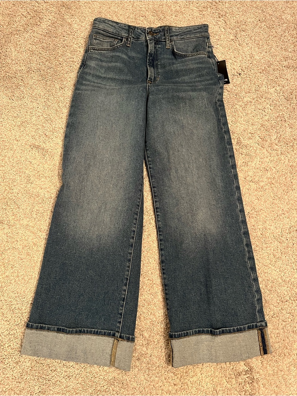 Joe's Jeans Wide-Leg Flare in Medium Blue Wash